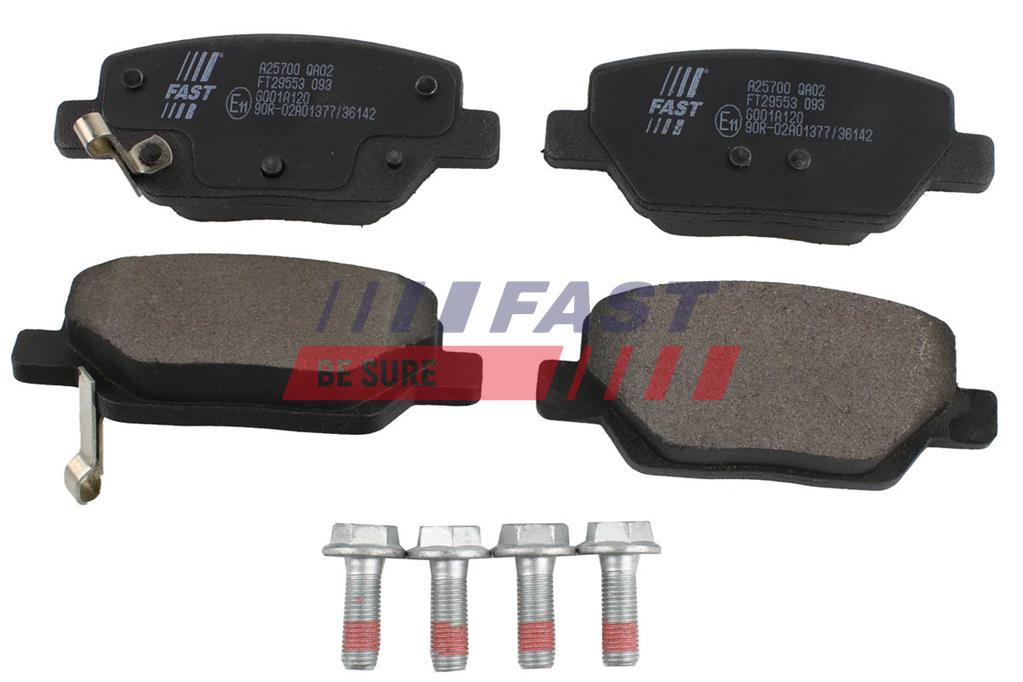 FT29553 КОЛОДКИ ТОРМОЗНЫЕ FIAT TIPO 16> ЗАД БЕЗ ДАТЧИКА