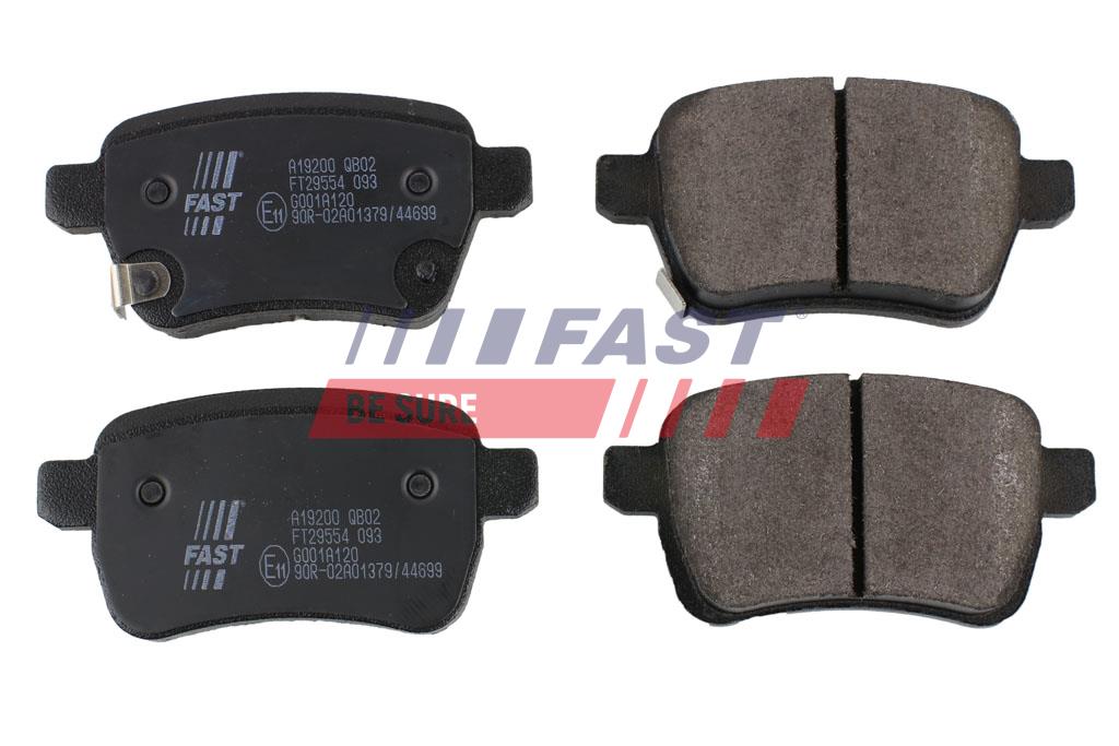 FT29554 КОЛОДКИ ГАЛЬМІВНІ FIAT TIPO 16> ЗАД БЕЗ ДАТЧИКА