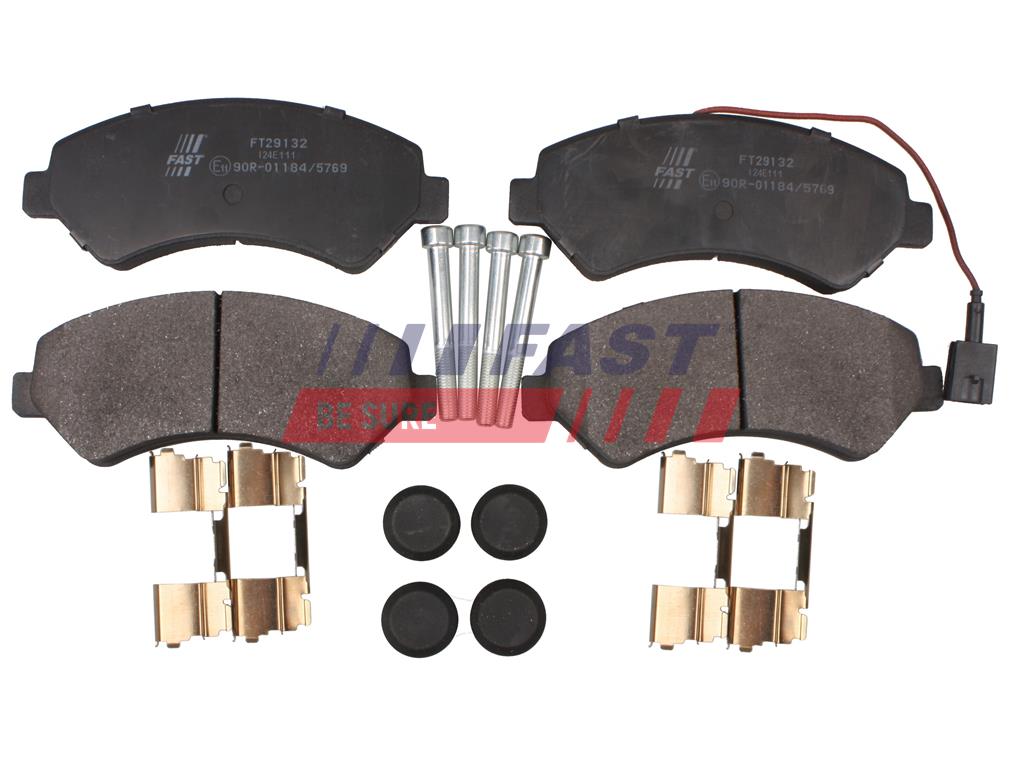 FT29132 BRAKE PADS FIAT DUCATO 06> FRONT 1-SENSOR 20Q SPRING 74MM
